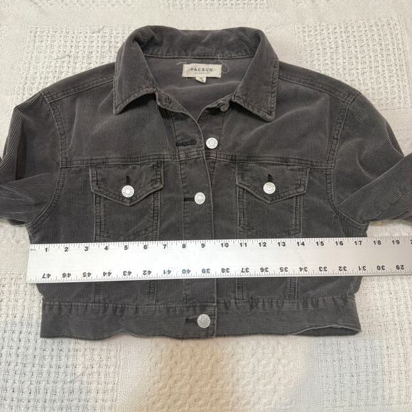 Pacsun XS S corduroy cropped trucker jacket coat C 2996 - Picture 3 of 11